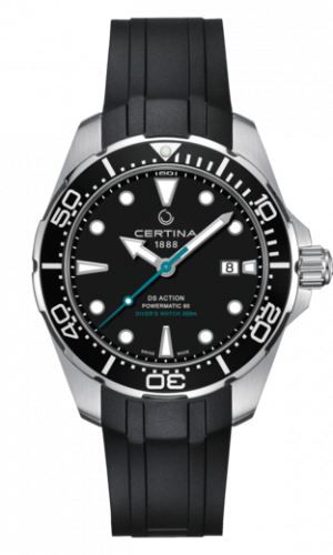 Certina DS Action Diver Powermatic 80 Stainless Steel / Black / Rubber / Sea Turtle Conservancy C032.407.17.051.60