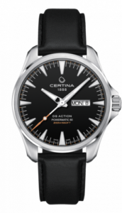 Certina DS Action Powermatic 80 Day-Date Stainless Steel / Black / Leather C032.430.16.051.00