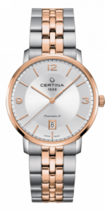 Certina DS Caimano Powermatic 80 Stainless Steel / Rose Gold PVD / Silver / Bracelet C035.407.22.037.01