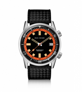 Dan Henry Dan Henry 1970 Automatic Diver 40 Black-Orange / Stainless Steel 1970-40-Orange