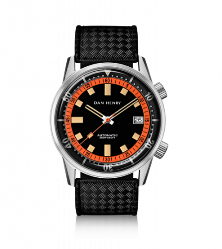 Dan Henry Dan Henry 1970 Automatic Diver 40 Black-Orange / Stainless Steel 1970-40-Orange