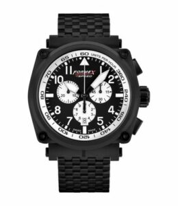 Formex Pilot Quartz Chronograph PVD / Black - White / Bracelet 1100.4.3014.110