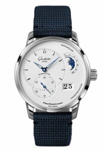 Glashütte Original PanoMatic Lunar Stainless Steel / Silver / Synthetic 1-90-02-42-32-34