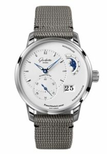 Glashütte Original PanoMatic Lunar Stainless Steel / Silver / Synthetic 1-90-02-42-32-36
