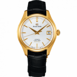 Grand Seiko Automatic Hi Beat 36000 Special Yellow Gold / White / Strap SBGH220