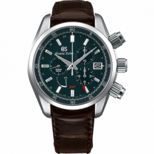 Grand Seiko Spring Drive Chronograph Stainless Steel / Green / Strap SBGC207
