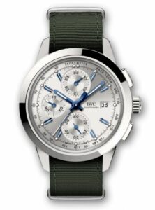 IWC Ingenieur Chronograph Custom Stainless Steel / Silver-Blue / NATO IW3808-DC