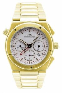 IWC Ingenieur Mecaquartz Chronograph Alarm Yellow Gold / White / Bracelet IW9515-02