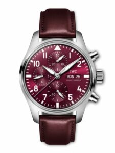 IWC Pilot's Watch Chronograph 41 Stainless Steel / Burgundy / Chinese New Year IW3881-07