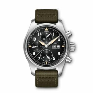IWC Pilot's Watch Chronograph Spitfire Stainless Steel / Black / Textile IW3879-01