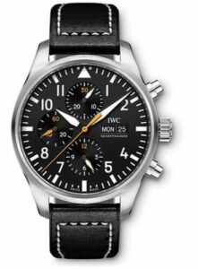 IWC Pilot's Watch Chronograph Stainless Steel / Black / Staffel 11 IW3777-27