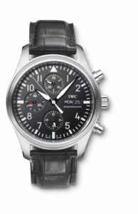 IWC Pilot's Watch Chronograph Stainless Steel / Black / Strap IW3717-01