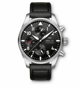 IWC Pilot's Watch Chronograph Stainless Steel / Black / Strap IW3777-09