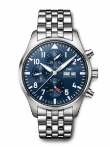 IWC Pilot's Watch Chronograph Stainless Steel / Blue / Bracelet IW3780-04