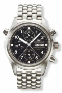 IWC Pilot's Watch Doppelchronograph Stainless Steel / Black / German / Bracelet IW3711-17