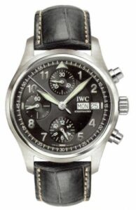 IWC Pilot's Watch Spitfire Chronograph Stainless Steel / Black / Spanish / Strap IW3706-15