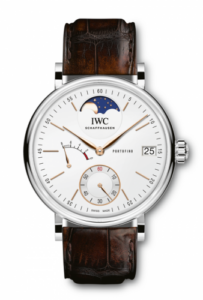 IWC Portofino Hand-Wound Eight Days Moonphase Stainless Steel / Silver IW5164-01