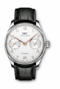 IWC Portugieser Automatic 5007 Stainless Steel / Silver - Gold Numerals IW5007-04