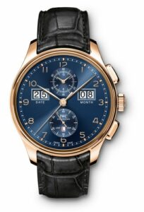 IWC Portugieser Perpetual Calendar Digital Date-Month Edition "75th Anniversary" Red Gold / Blue IW3972-04