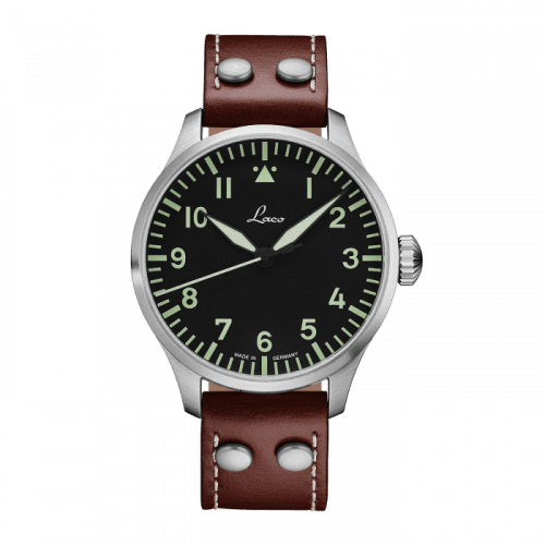 Laco Pilot Watch Basic Augsburg Stainless Steel / Black 861688.2