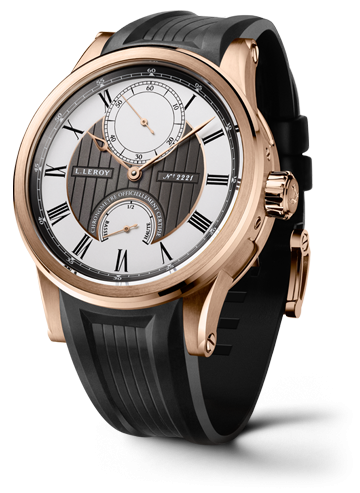 Leroy Automatic Deck Chronometer Pink Gold Grey-Silver LL201/6
