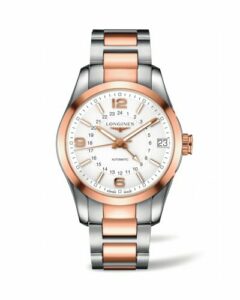 Longines Conquest Classic 42 GMT Stainless Steel - Red Gold / Silver / Bracelet L2.799.5.76.7