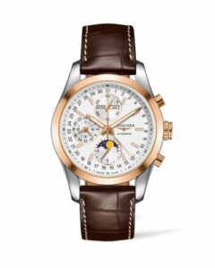 Longines Conquest Classic Moonphase Stainless Steel - Red Gold / Silver L2.798.5.72.3