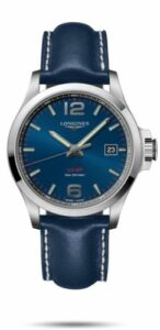 Longines Conquest V.H.P. 43 Stainless Steel / Blue / Leather L3.726.4.96.0