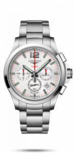 Longines Conquest V.H.P. Chronograph 42 Stainless Steel / Silver / Bracelet L3.717.4.76.6