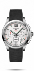 Longines Conquest V.H.P. Chronograph 42 Stainless Steel / Silver / Rubber L3.717.4.76.9