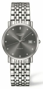 Longines Elegant Collection 34.5 Automatic Stainless Steel / Grey / Bracelet L4.809.4.78.6