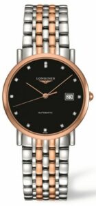 Longines Elegant Collection 34.5 Automatic Stainless Steel / Red Gold / Black L4.809.5.57.7