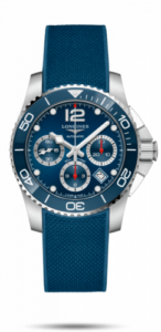 Longines HydroConquest 41 Automatic Chronograph Stainless Steel / Ceramic / Blue / Rubber L3.783.4.96.9