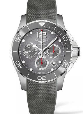 Longines HydroConquest 43 Automatic Chronograph Stainless Steel / Ceramic / Grey / Rubber L3.883.4.76.9