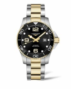 Longines HydroConquest 43 Automatic Stainless Steel - Yellow Gold / Black / Bracelet L3.782.3.56.7