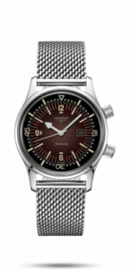 Longines Legend Diver 36 Stainless Steel / Brown / Mesh L3.374.4.60.6