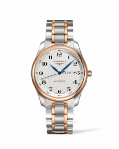 Longines Master Collection 38.5 Day Date Day Date Stainless Steel / Pink Gold / Silver-Arabic / Bracelet L2.755.5.79.7