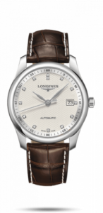 Longines Master Collection 40 Date Stainless Steel / Silver-Diamond / Alligator L2.793.4.77.3