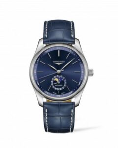 Longines Master Collection 40 Moonphase Stainless Steel / Blue / Alligator L2.909.4.92.0