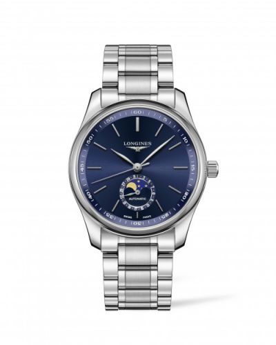 Longines Master Collection 40 Moonphase Stainless Steel / Blue / Bracelet L2.909.4.92.6