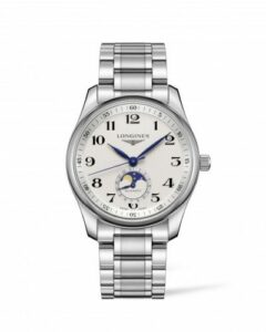 Longines Master Collection 40 Moonphase Stainless Steel / Silver-Arabic / Bracelet L2.909.4.78.6