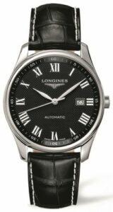 Longines Master Collection 42 Date Stainless Steel / Black-Roman / Alligator L2.893.4.51.7