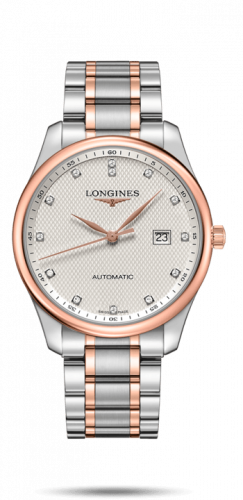 Longines Master Collection 42 Date Stainless Steel / Pink Gold / Silver-Diamond / Bracelet L2.893.5.77.7