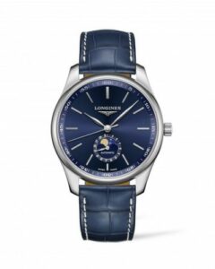 Longines Master Collection 42 Moonphase Stainless Steel / Blue / Alligator XL L2.919.4.92.2