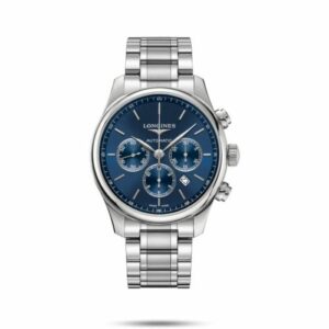 Longines Master Collection 44 Chronograph Stainless Steel / Blue / Bracelet L2.859.4.92.6