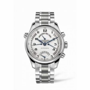 Longines Master Collection 44 Retrograde Stainless Steel / Silver-Arabic / Bracelet L2.717.4.78.6