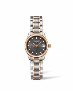 Longines Master Collection Date 25.5 Stainless Steel - Pink Gold / Grey / Bracelet L2.128.5.07.7