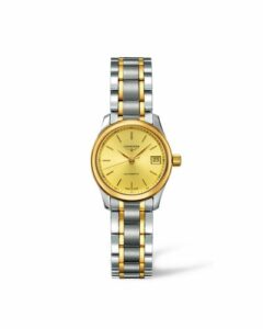Longines Master Collection Date 25.5 Stainless Steel - Yellow Gold / Champagne / Bracelet L2.128.5.32.7