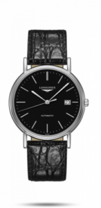 Longines Presence 38.5 Automatic Stainless Steel / Black / Strap L4.921.4.52.2