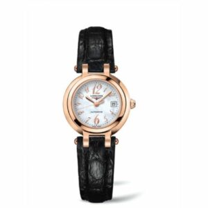 Longines PrimaLuna Automatic 26.5 Pink Gold Leather Funky MOP L8.111.8.83.2